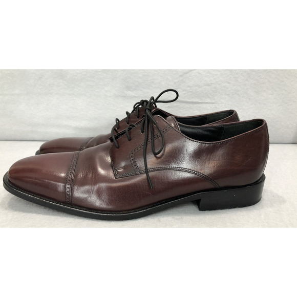 BOSTONIAN First Flex All Leather Burgundy Oxford Sz 13 MADE IN INDIA main image 7